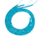 Natural Faceted Rondelle Turquoise Beads GRN117